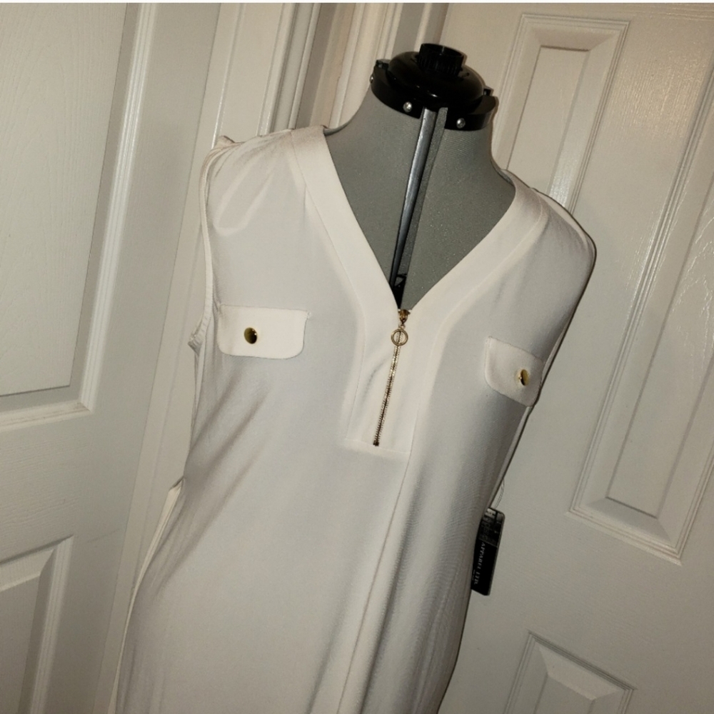 💫SOHO Apparel Cream Sleeveless Dress